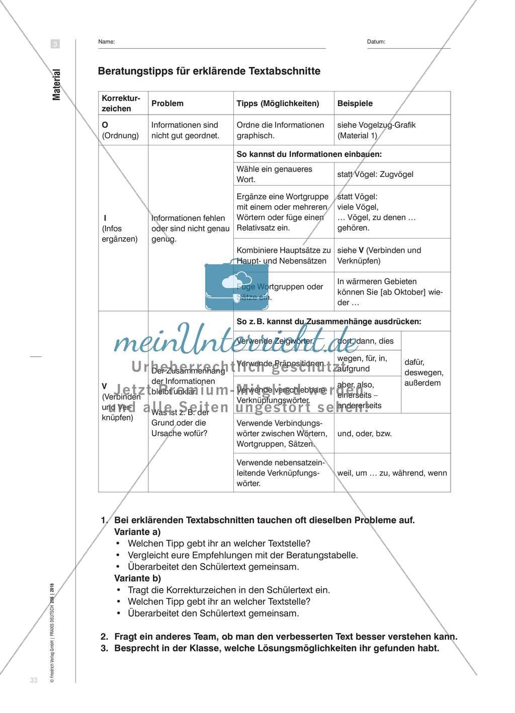 „Wie kann man das besser erklären?“ - Erklärungen in Sachtexten überarbeiten Preview 6