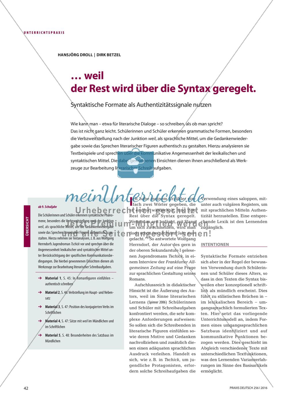 … weil der Rest wird über die Syntax geregelt. - Syntaktische Formate als Authentizitätssignale nutzen Preview 1