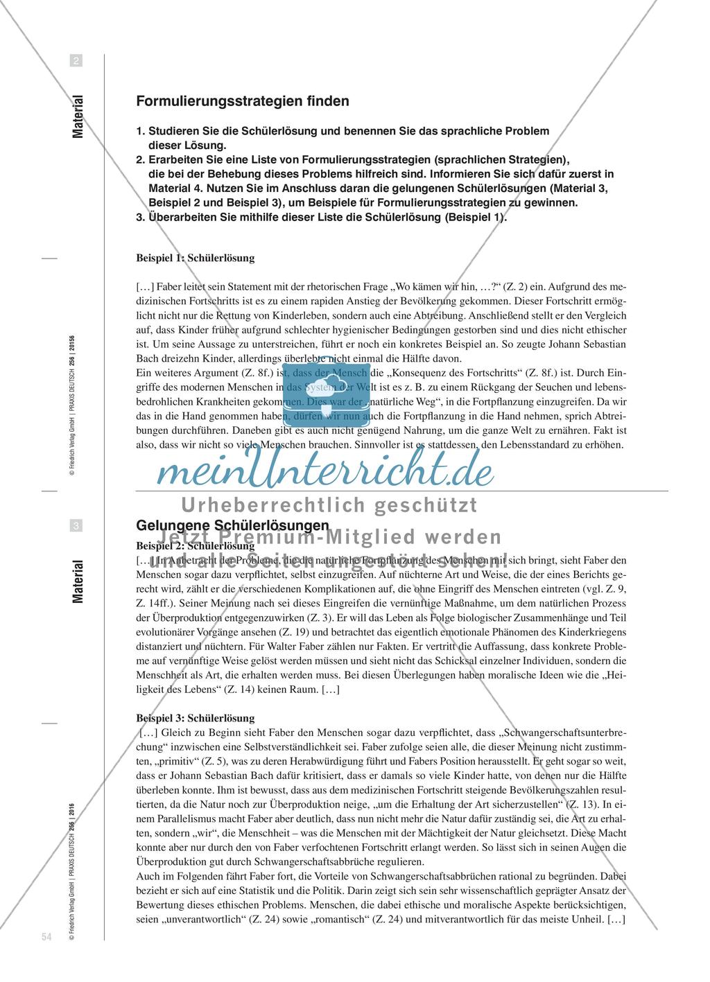 Möglichkeiten der Redewiedergabe bei Textinterpretationen - In Texten auf Texte und Materialien Bezug nehmen Preview 5