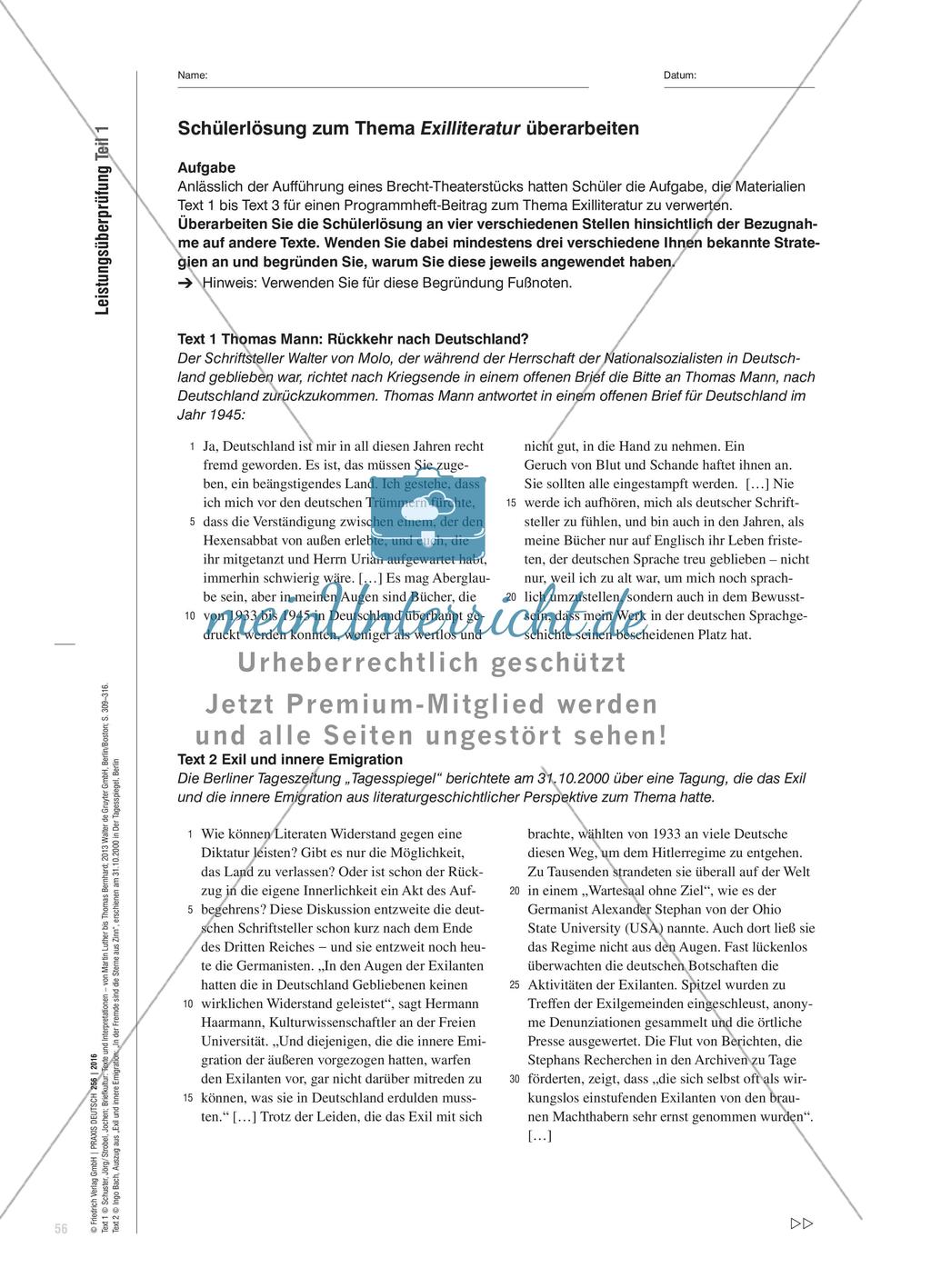 Möglichkeiten der Redewiedergabe bei Textinterpretationen - In Texten auf Texte und Materialien Bezug nehmen Preview 7