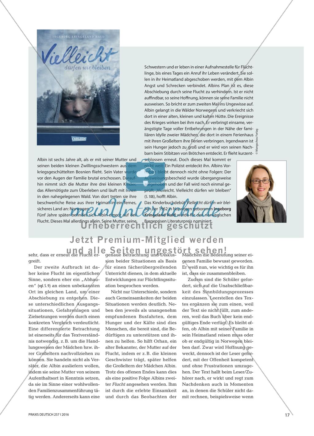„Vielleicht dürfen wir bleiben“ - Eine Fluchtgeschichte zur Förderung von Fremd- und Textverstehen Preview 2