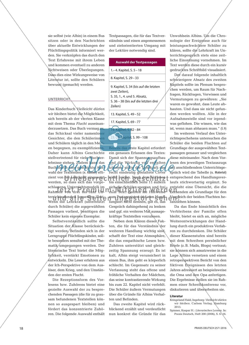 „Vielleicht dürfen wir bleiben“ - Eine Fluchtgeschichte zur Förderung von Fremd- und Textverstehen Preview 3