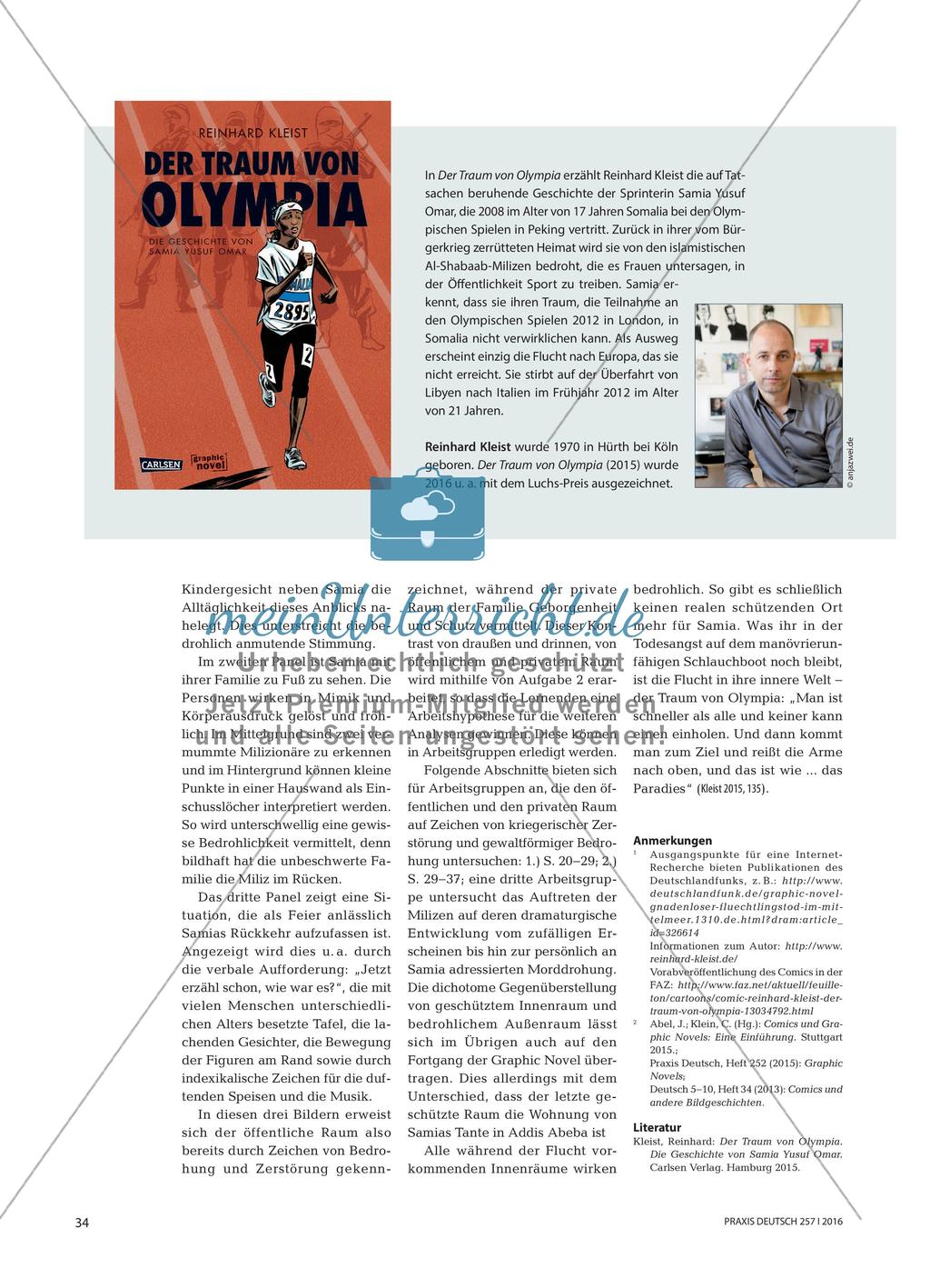 Drinnen und draußen spiegeln innen und außen - Die Darstellung von öffentlichem und privatem Raum in Reinhard Kleists Graphic Novel Der Traum von Olympia erkennen Preview 2