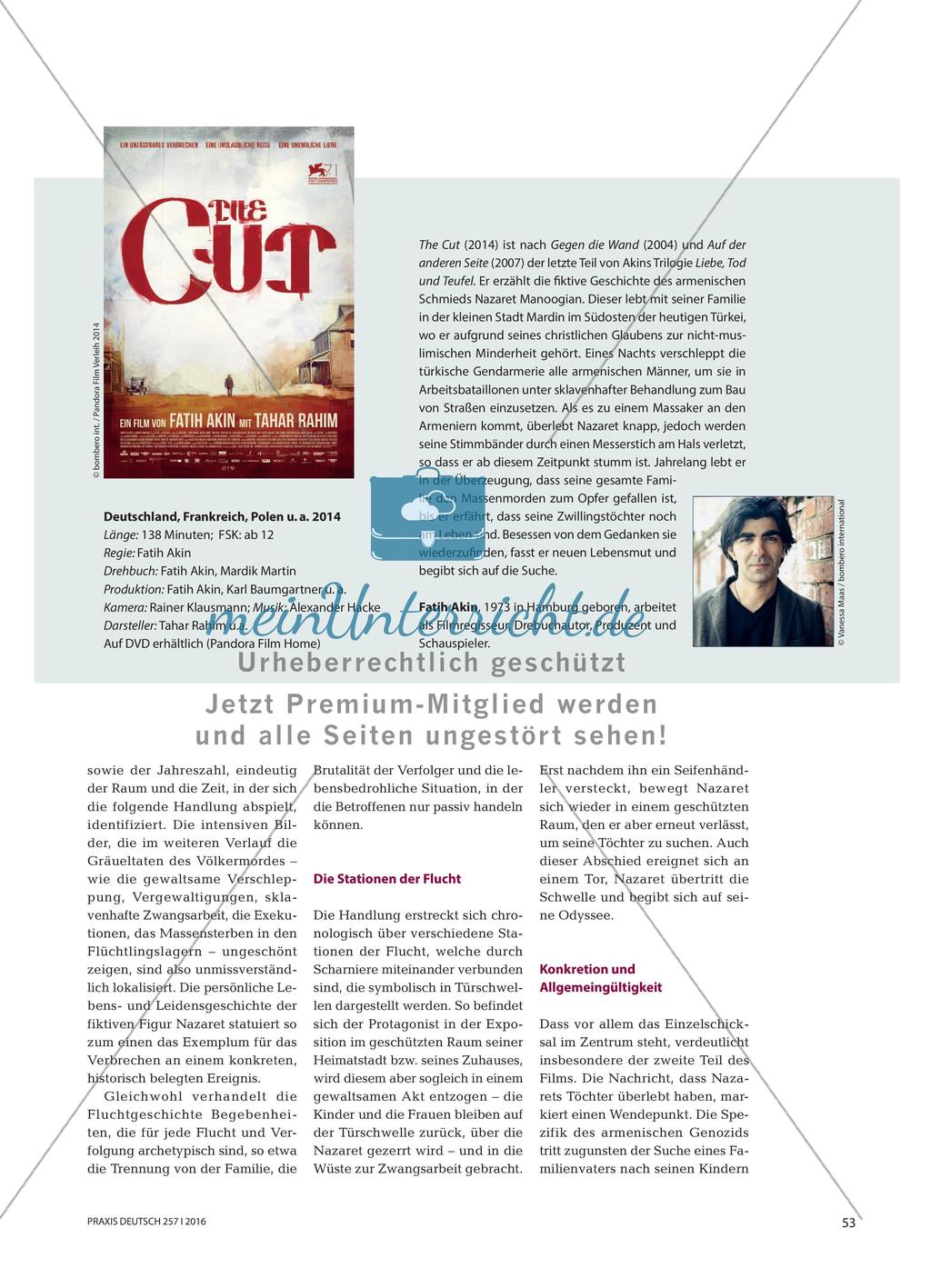 Die Passion des Herrn Nazaret von Kobane - Flucht als Raumerfahrung in Fatih Akins Film The Cut Preview 2