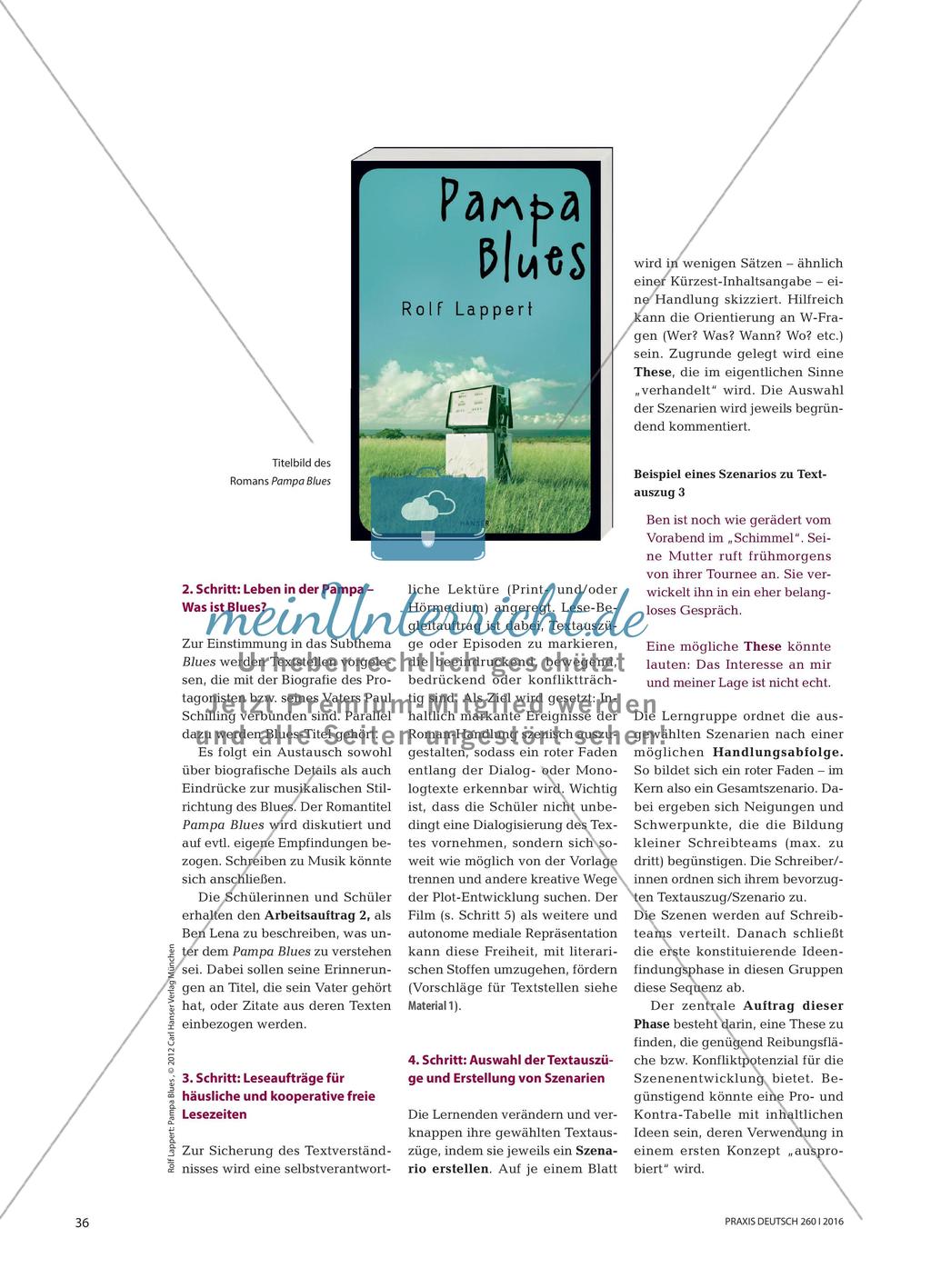Pampa Blues - Szenisches Schreiben zu Romanauszügen, Film-Passagen und Blues-Titeln Preview 4