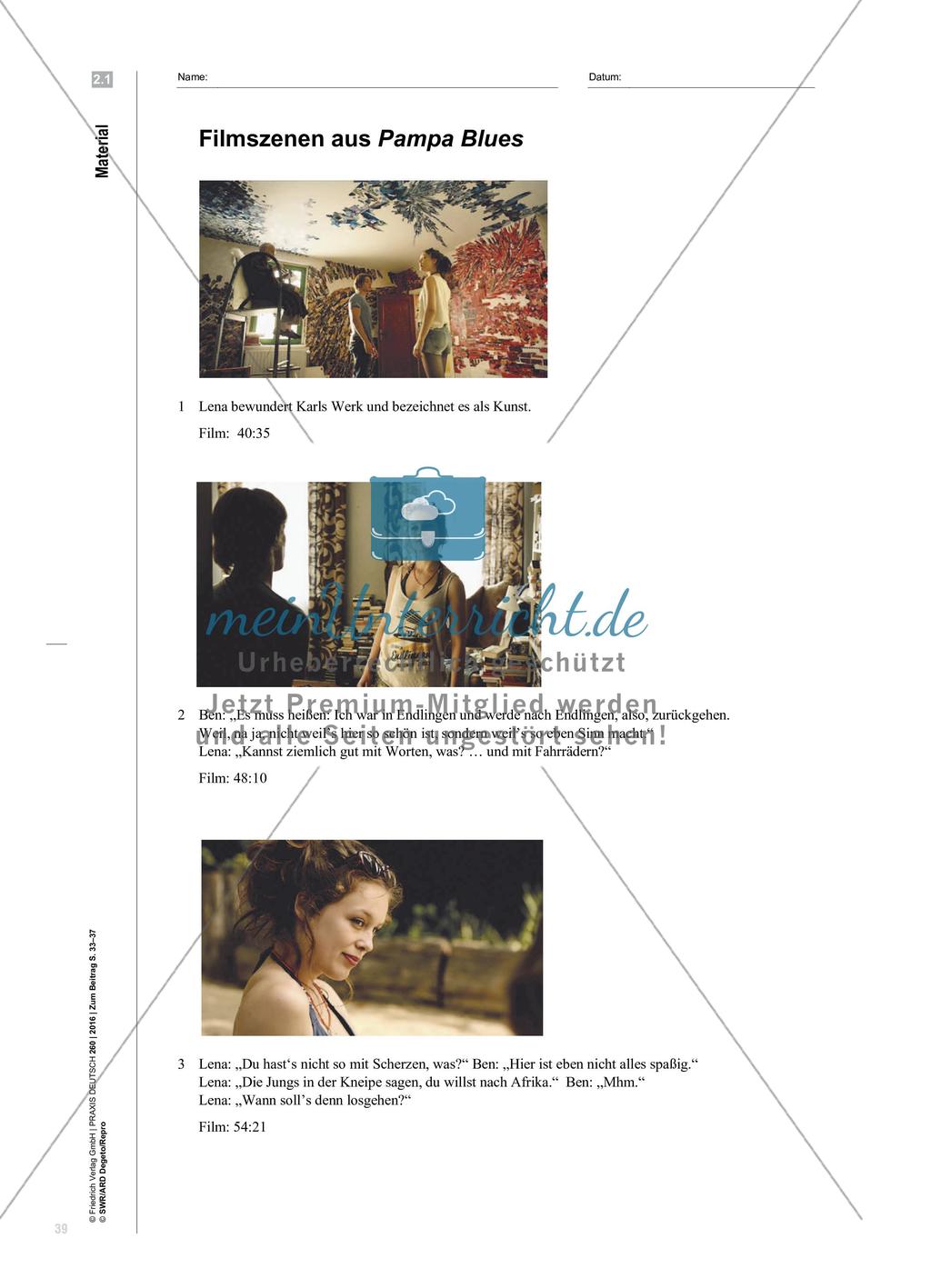 Pampa Blues - Szenisches Schreiben zu Romanauszügen, Film-Passagen und Blues-Titeln Preview 7