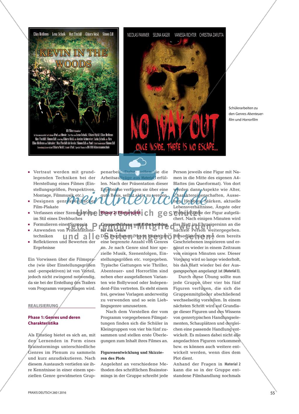 Drehbuch, Trailer, Filmplakat - Szenisches Gestalten in Bezug zu Filmgenres Preview 2