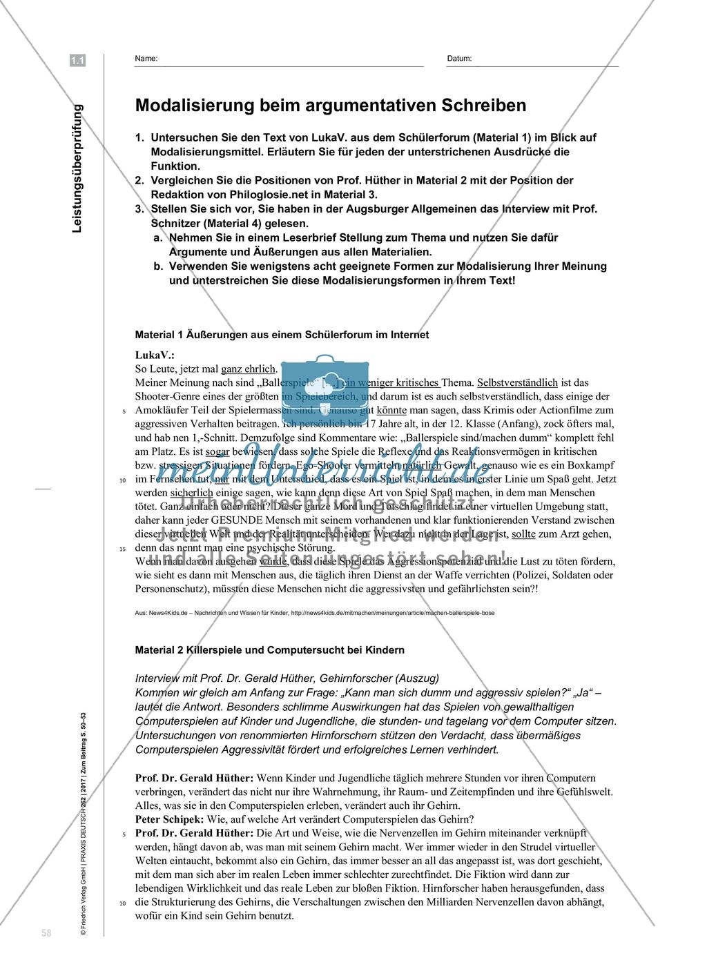 „Es sollte vielleicht …“ – Modalisieren beim argumentativen Schreiben Preview 9