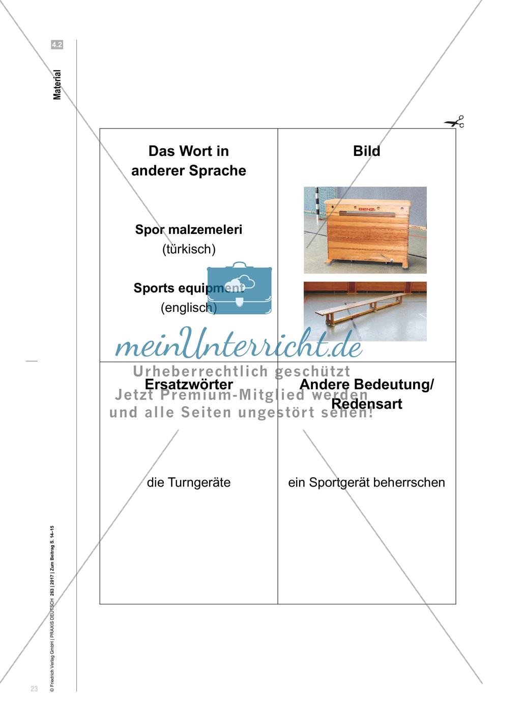 Fußballtor oder Fußballschläger? - Quantitative und qualitative Wortschatzerweiterung durch strategiebasierte Wortschatzarbeit Preview 10