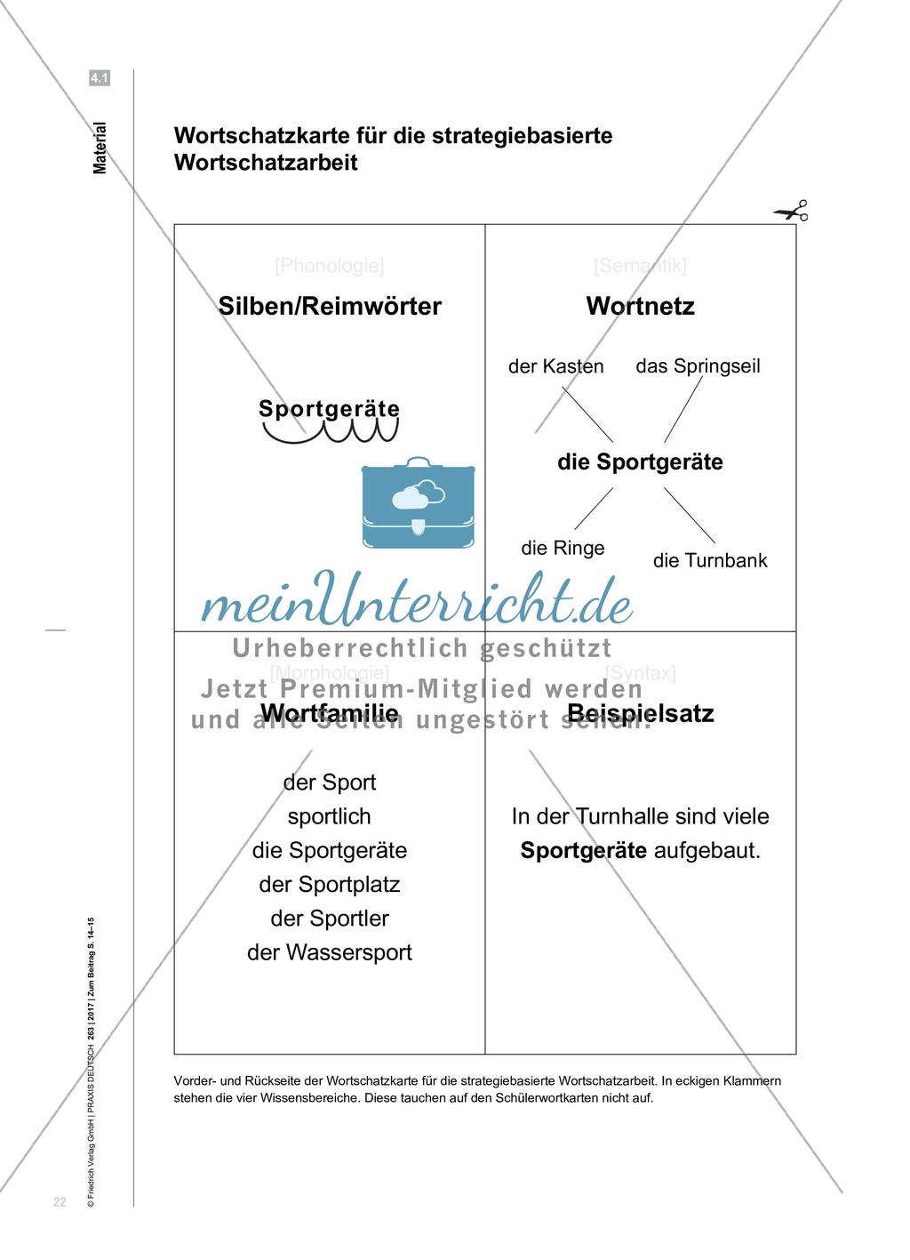 Fußballtor oder Fußballschläger? - Quantitative und qualitative Wortschatzerweiterung durch strategiebasierte Wortschatzarbeit Preview 9
