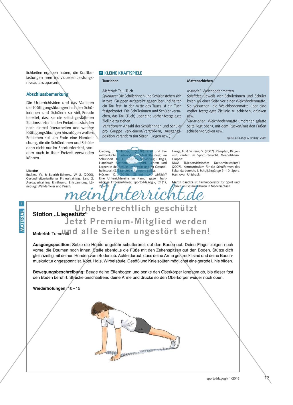 Selbstbestimmt mit Kraftbelastungen umgehen - Kraftstationen nach den eigenen Bedürfnissen modifizieren und variieren Preview 3