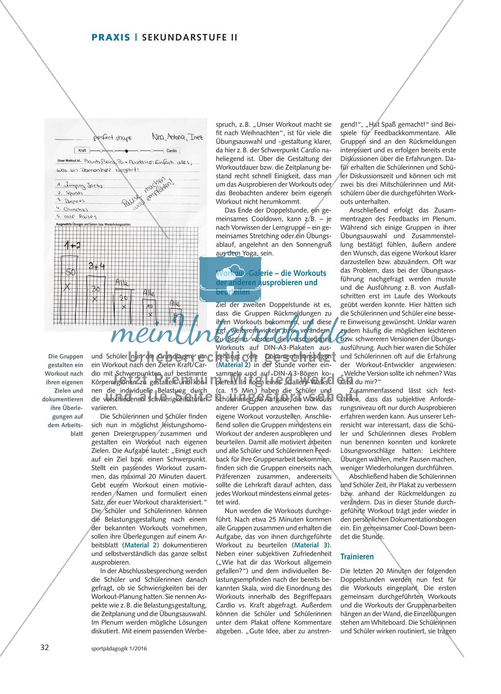 Fitnesstrends im Sportunterricht - Fitnessübungen ausprobieren, hinterfragen und anpassen Preview 5