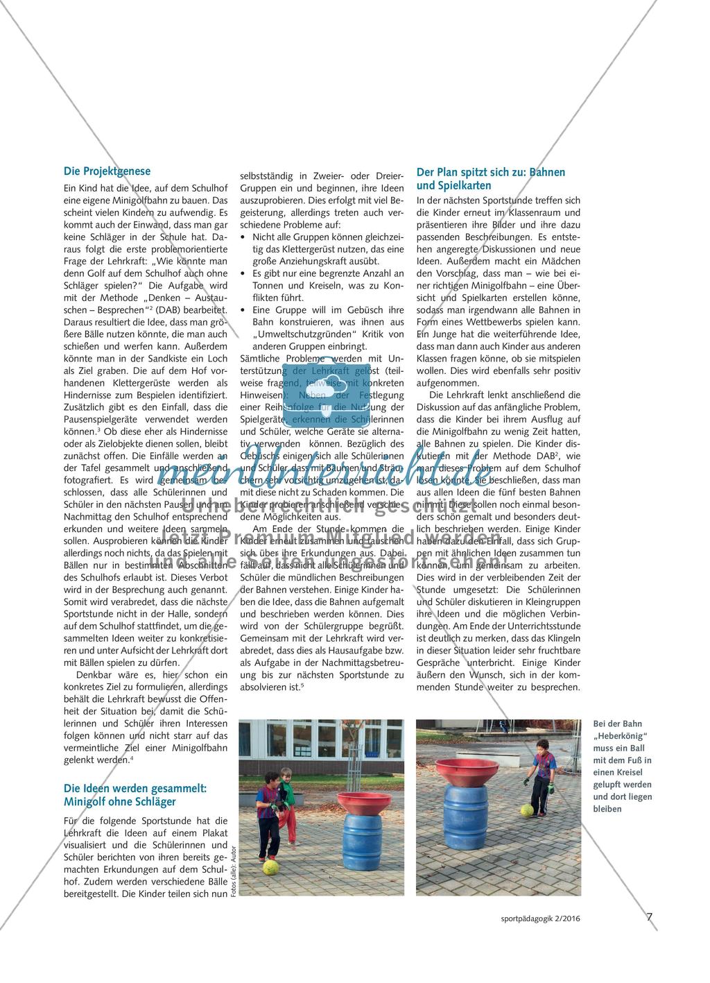 Eine Fußball-Minigolfbahn auf dem Schulhof - Projektorientiert ein Problem lösen Preview 2