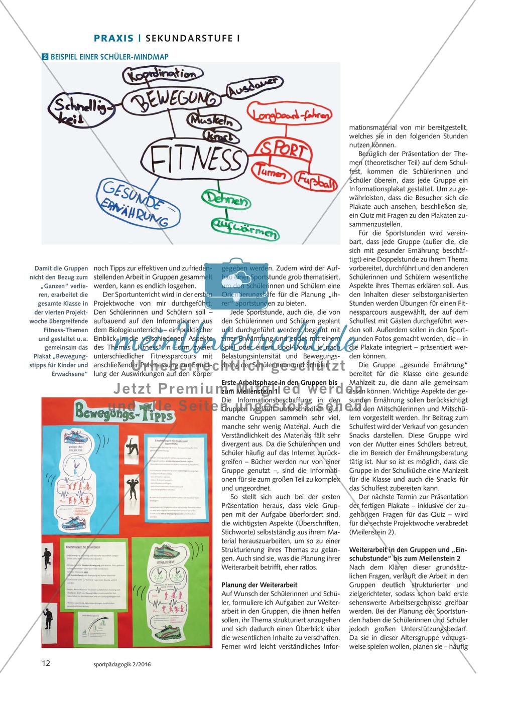 „Fitness“-Präsentation auf dem Schulfest - Ein fächerübergreifendes Projekt zum Thema Bewegung und Gesundheit Preview 3