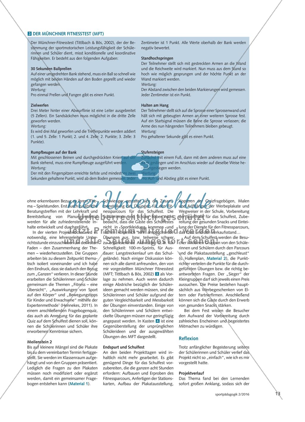 „Fitness“-Präsentation auf dem Schulfest - Ein fächerübergreifendes Projekt zum Thema Bewegung und Gesundheit Preview 4
