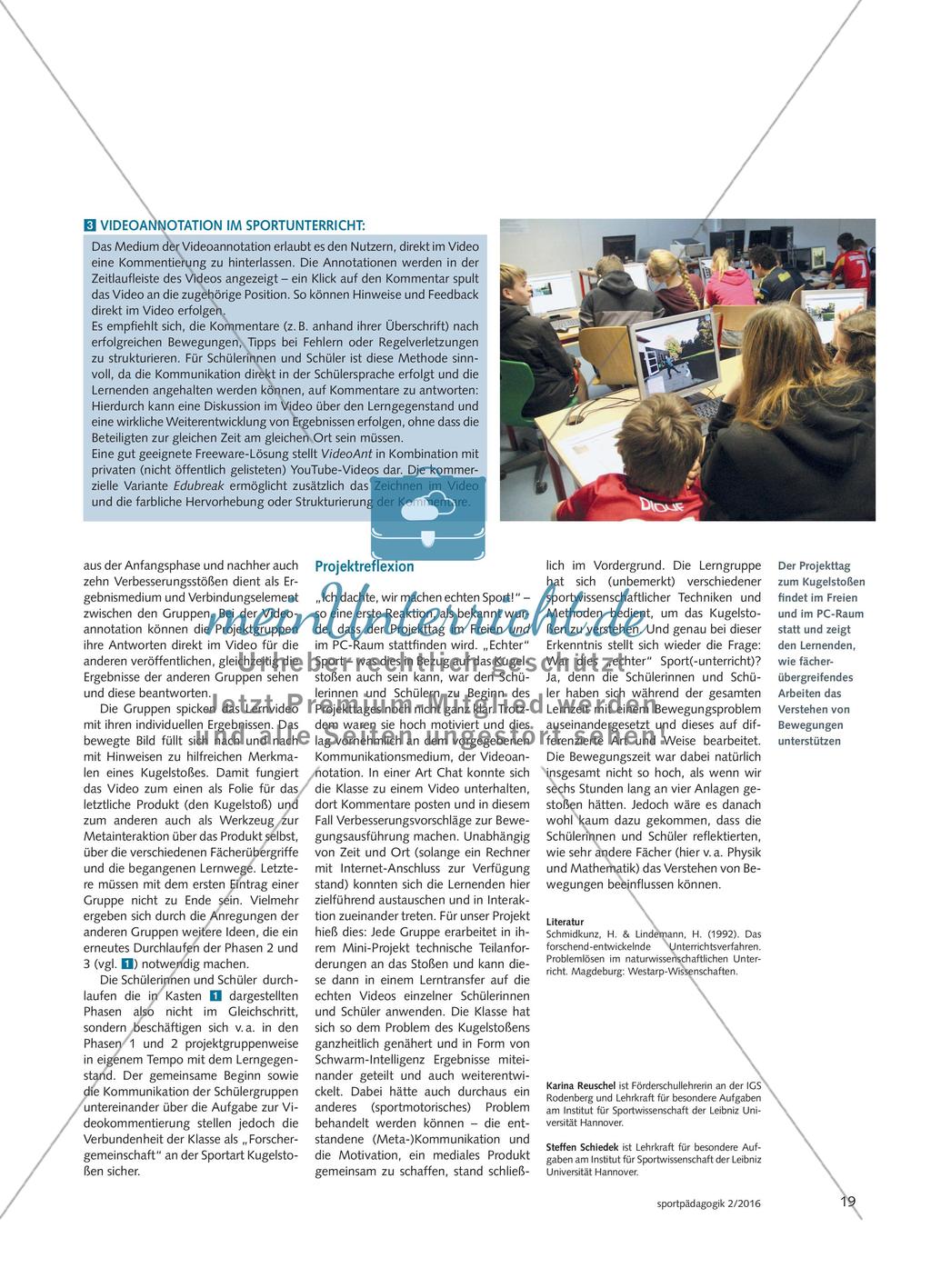 Das Kugelstoß-Projekt - Einen Lerngegenstand von vielen Seiten aus beleuchten Preview 4