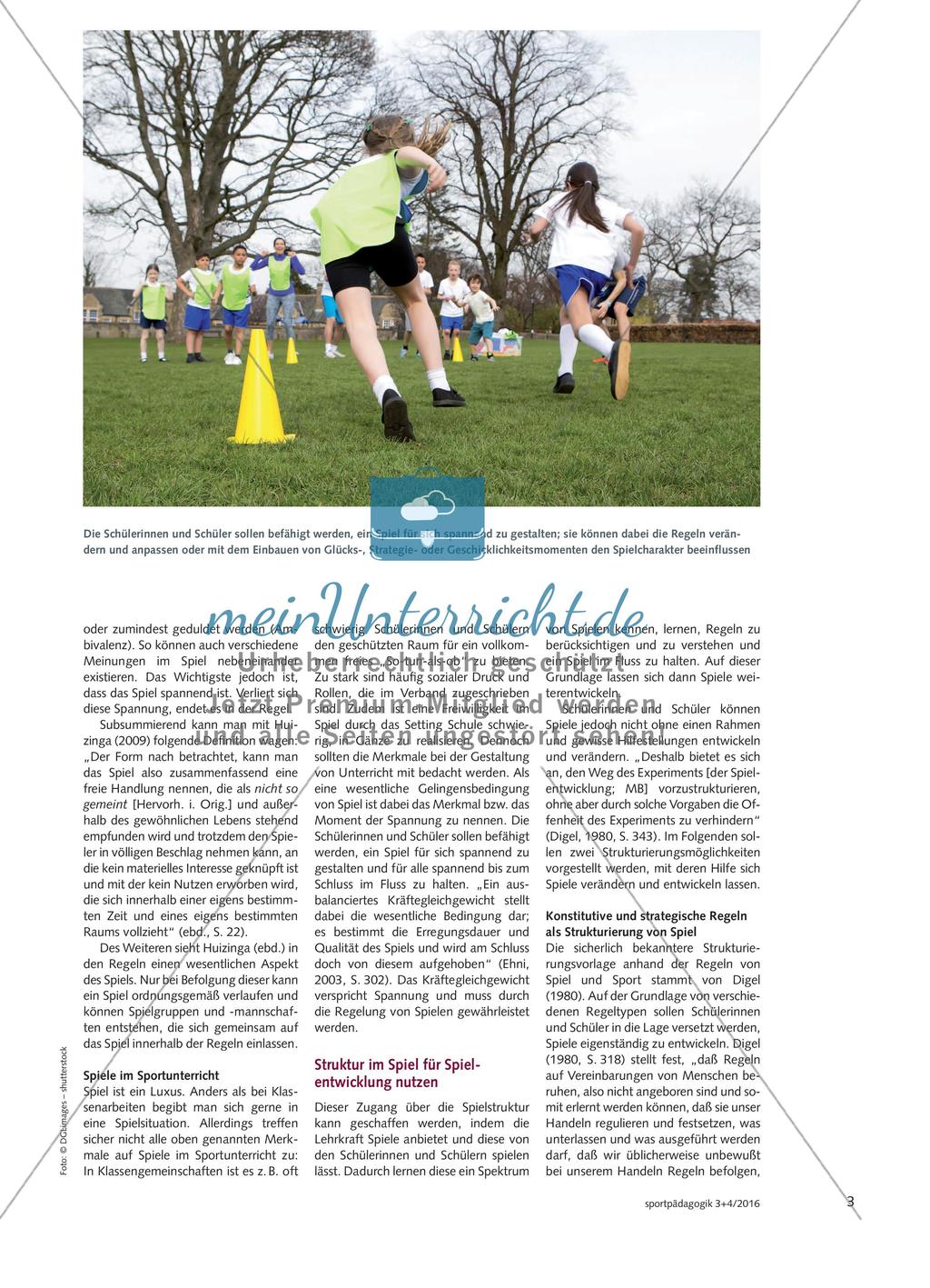 Unser Spiel - Über das Entwickeln von Spielen im Sportunterricht Preview 2