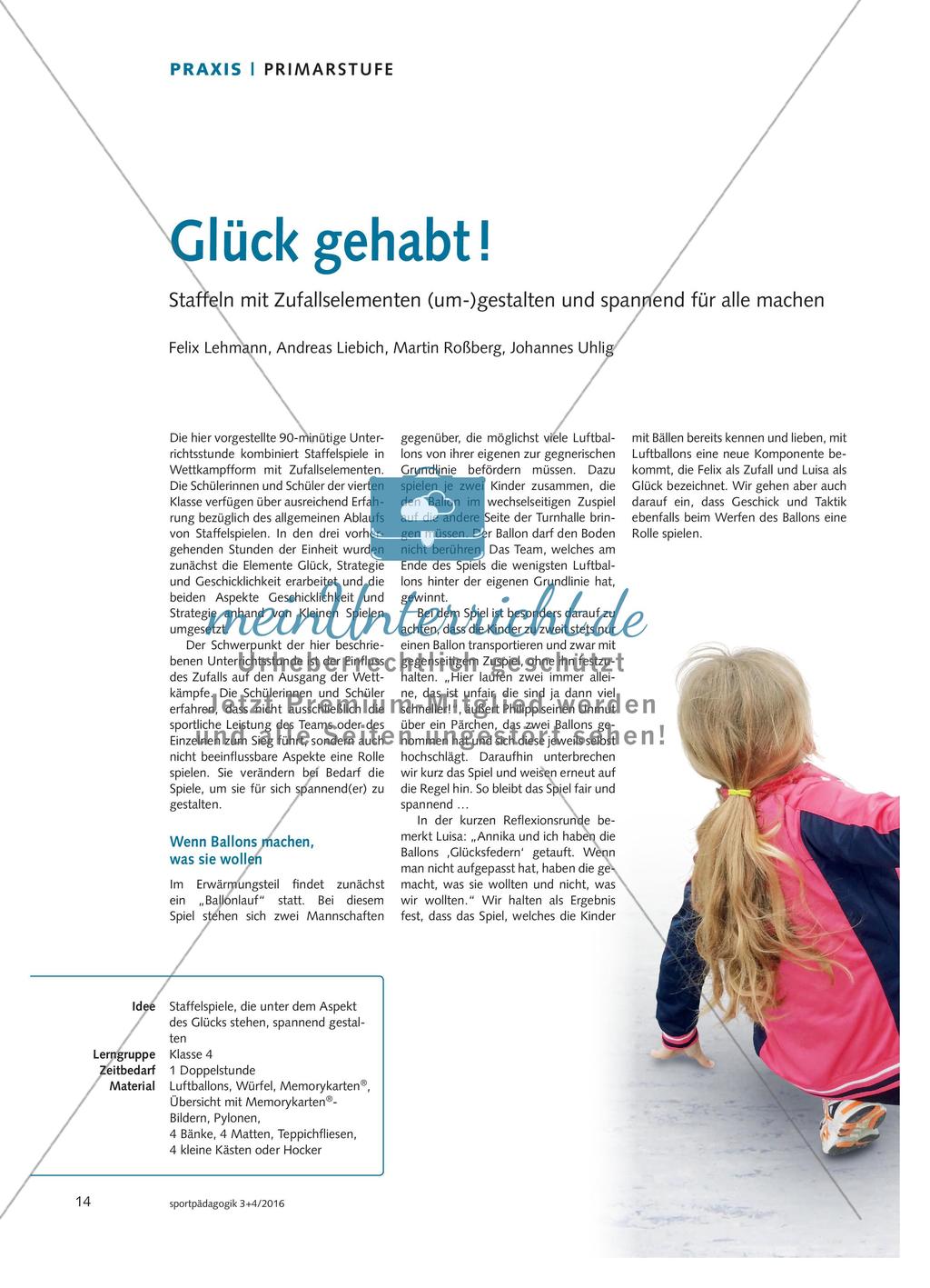 Glück gehabt! - Staffeln mit Zufallselementen (um-)gestalten und spannend für alle machen Preview 1