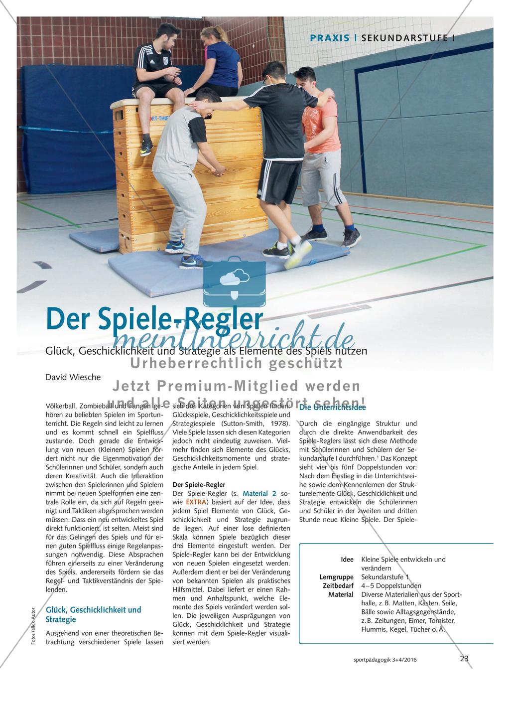 Der Spiele-Regler - Glück, Geschicklichkeit und Strategie als Elemente des Spiels nutzen Preview 1