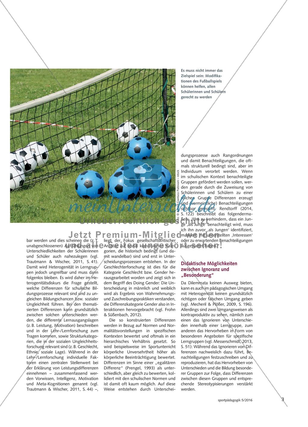 Mit allen Fußball spielen - Integrative Zugänge für heterogene Lerngruppen Preview 2