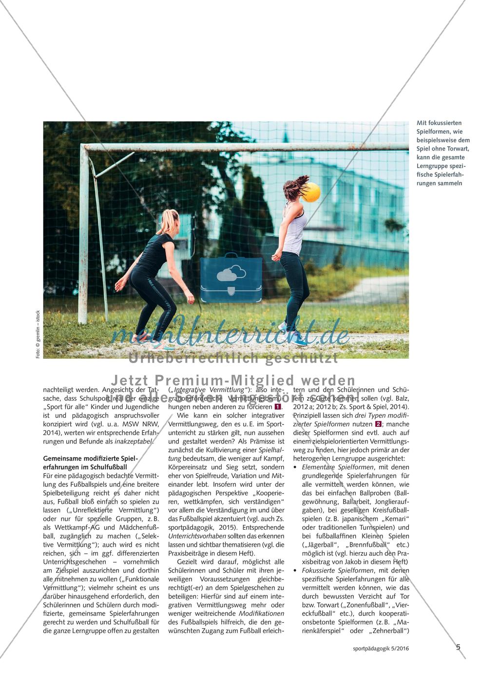 Mit allen Fußball spielen - Integrative Zugänge für heterogene Lerngruppen Preview 4