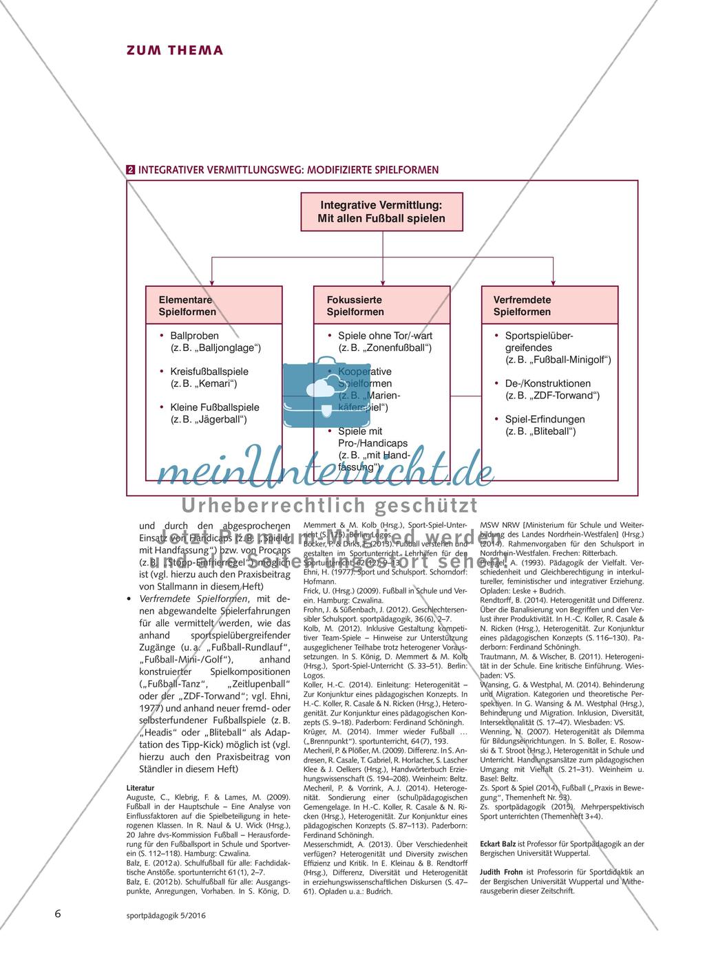 Mit allen Fußball spielen - Integrative Zugänge für heterogene Lerngruppen Preview 5