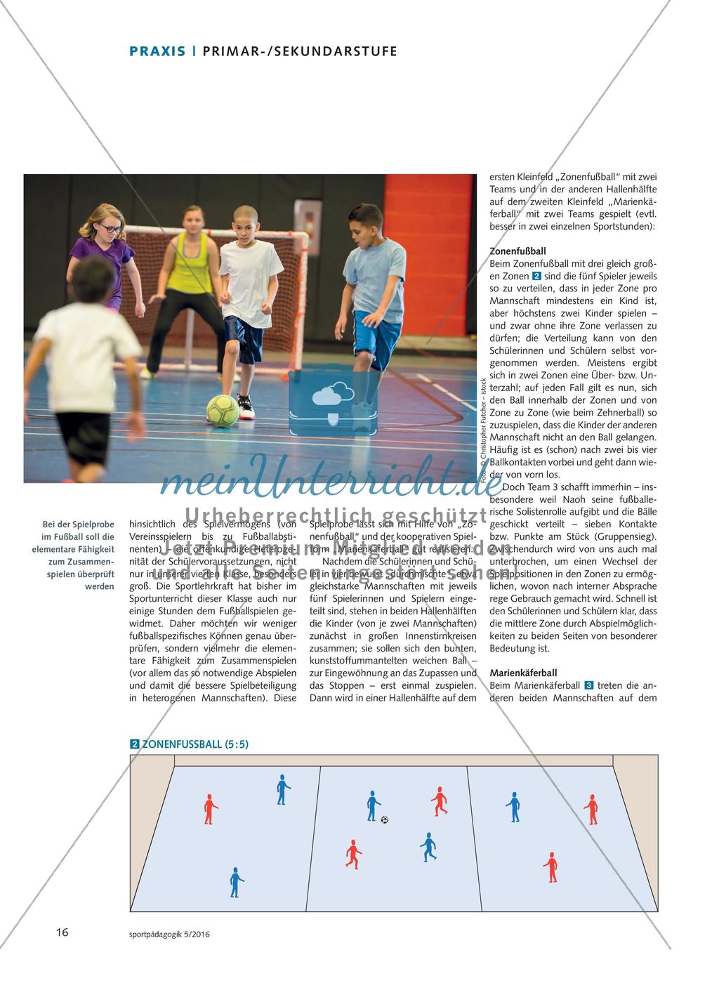 Spielproben im Schulfußball - Kompetenzerwartungen spielgemäß prüfen Preview 3