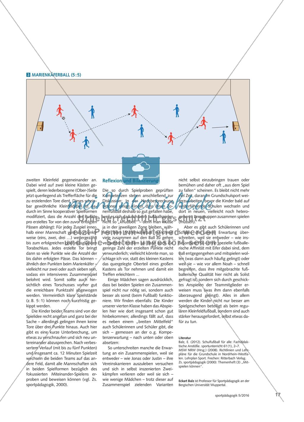 Spielproben im Schulfußball - Kompetenzerwartungen spielgemäß prüfen Preview 4
