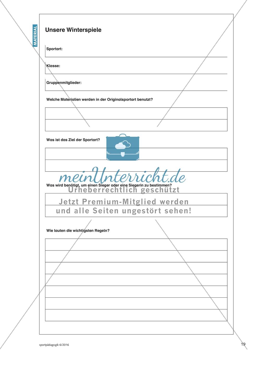 Winterspiele in Wattenscheid - Schülerinnen und Schüler entwickeln in Anlehnung an die Olympischen Winterspiele ihre eigenen Disziplinen für einen Wettkampf in der Sporthalle Preview 6