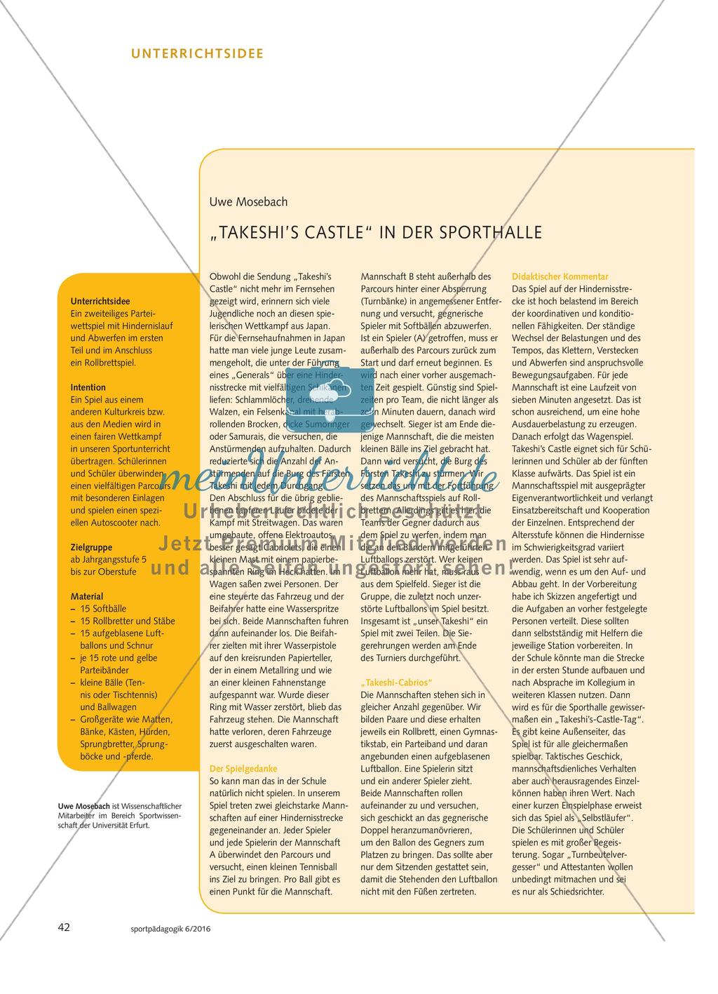 „TAKESHI’S CASTLE“ IN DER SPORTHALLE Preview 1