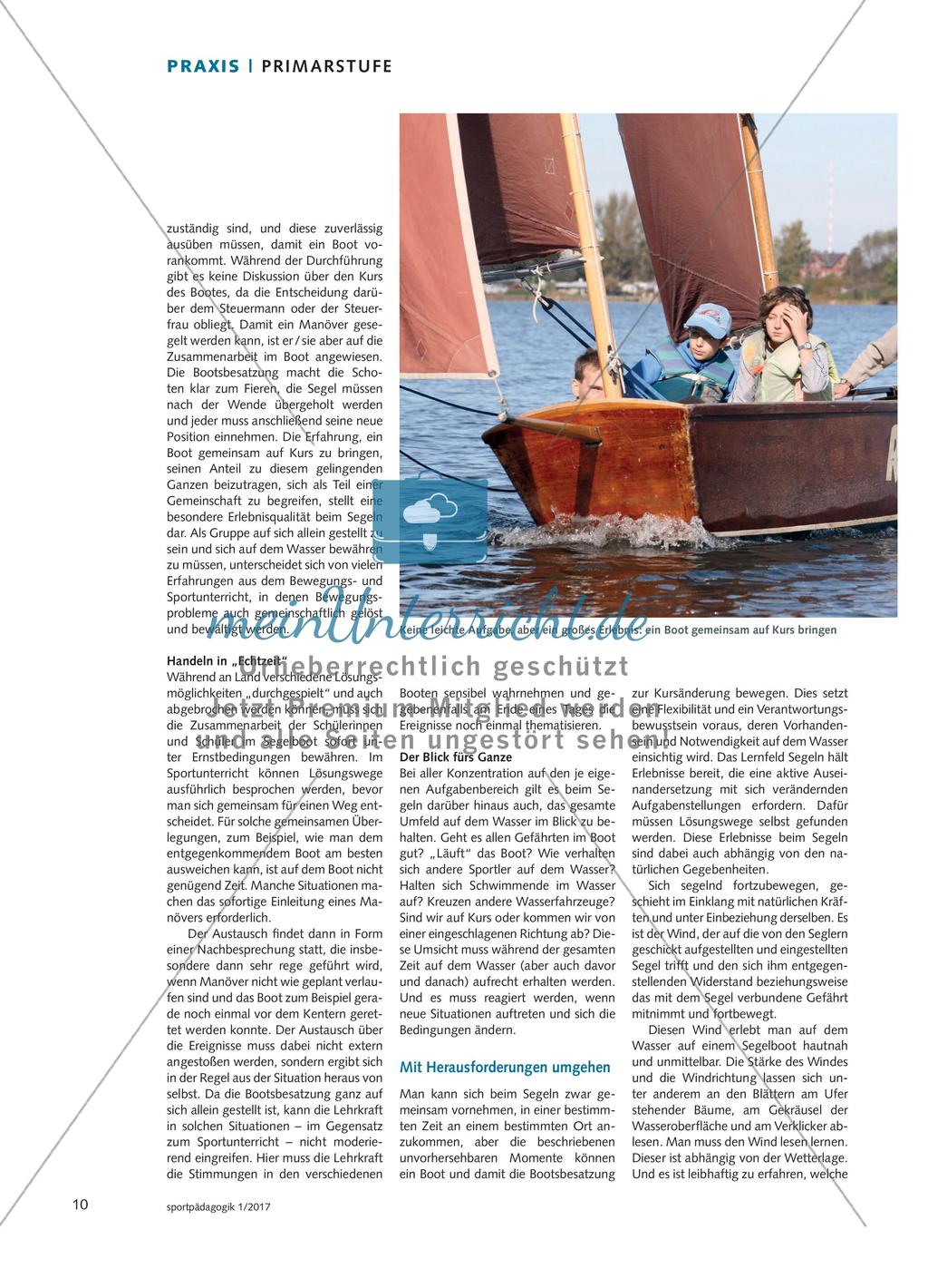 Alle in einem Boot - Während einer Projektwoche lernen Schülerinnen und Schüler einer Grundschule das Segeln Preview 3