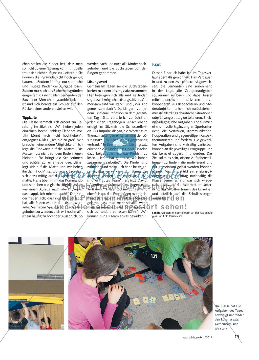 Gemeinsam sind wir stark - Erlebnispädagogische Gruppenaufgaben zur Stärkung der Klassengemeinschaft Preview 4