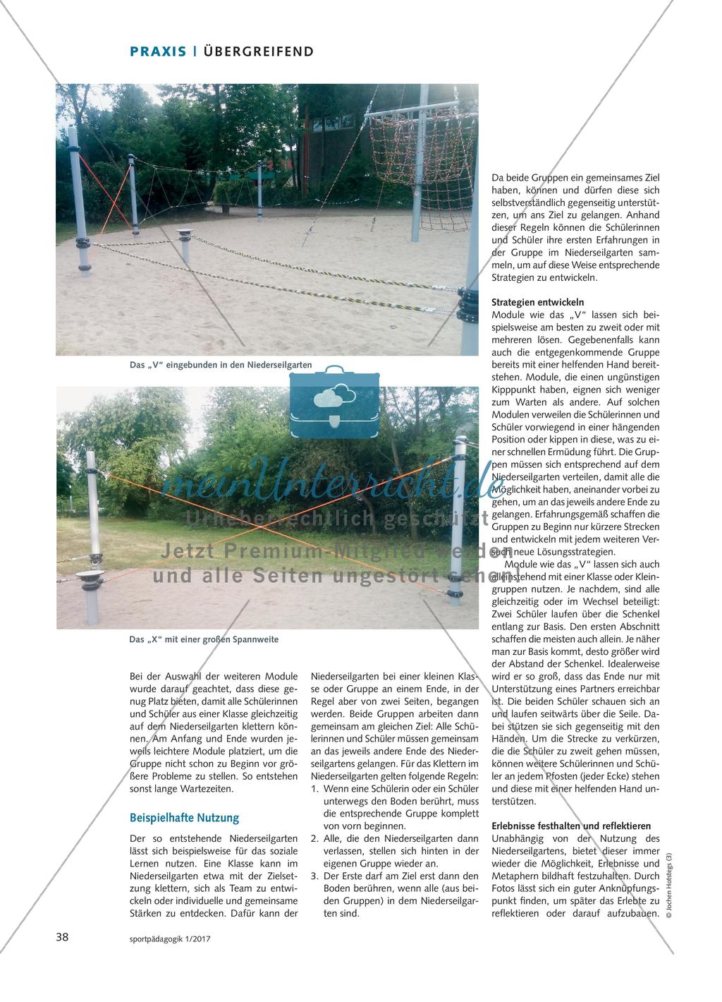 Der Weg zum Niederseilgarten - Schülerinnen und Schüler planen gemeinsam mit dem Jugendamt und einem Erlebnispädagogen einen Niederseilgarten, der auf dem Außengelände einer Schule entsteht und allen gerecht wird Preview 3