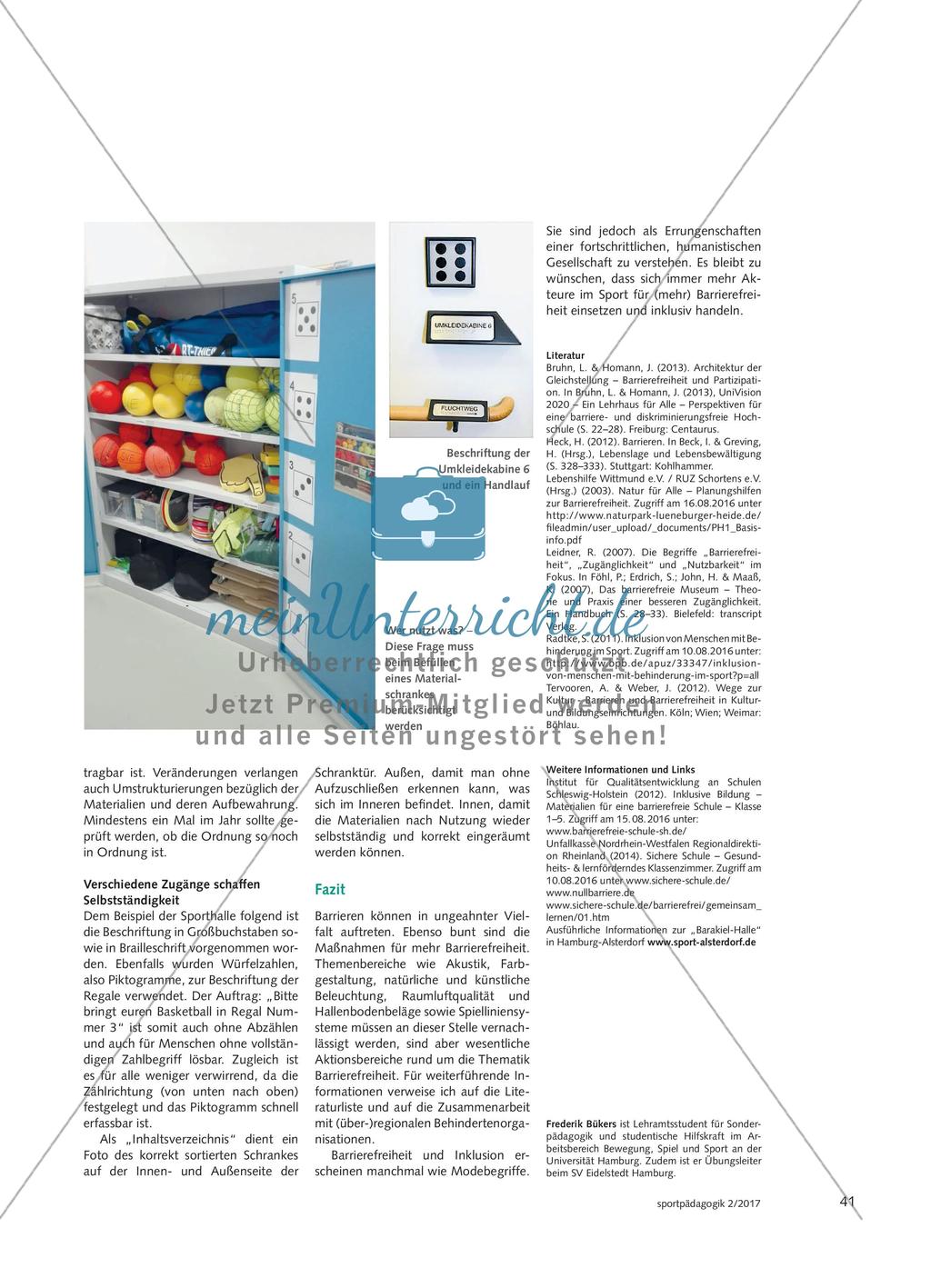 Eine Halle für alle - Zur Barrierefreiheit, Zugänglichkeit und Nutzbarkeit von Sporthallen Preview 4