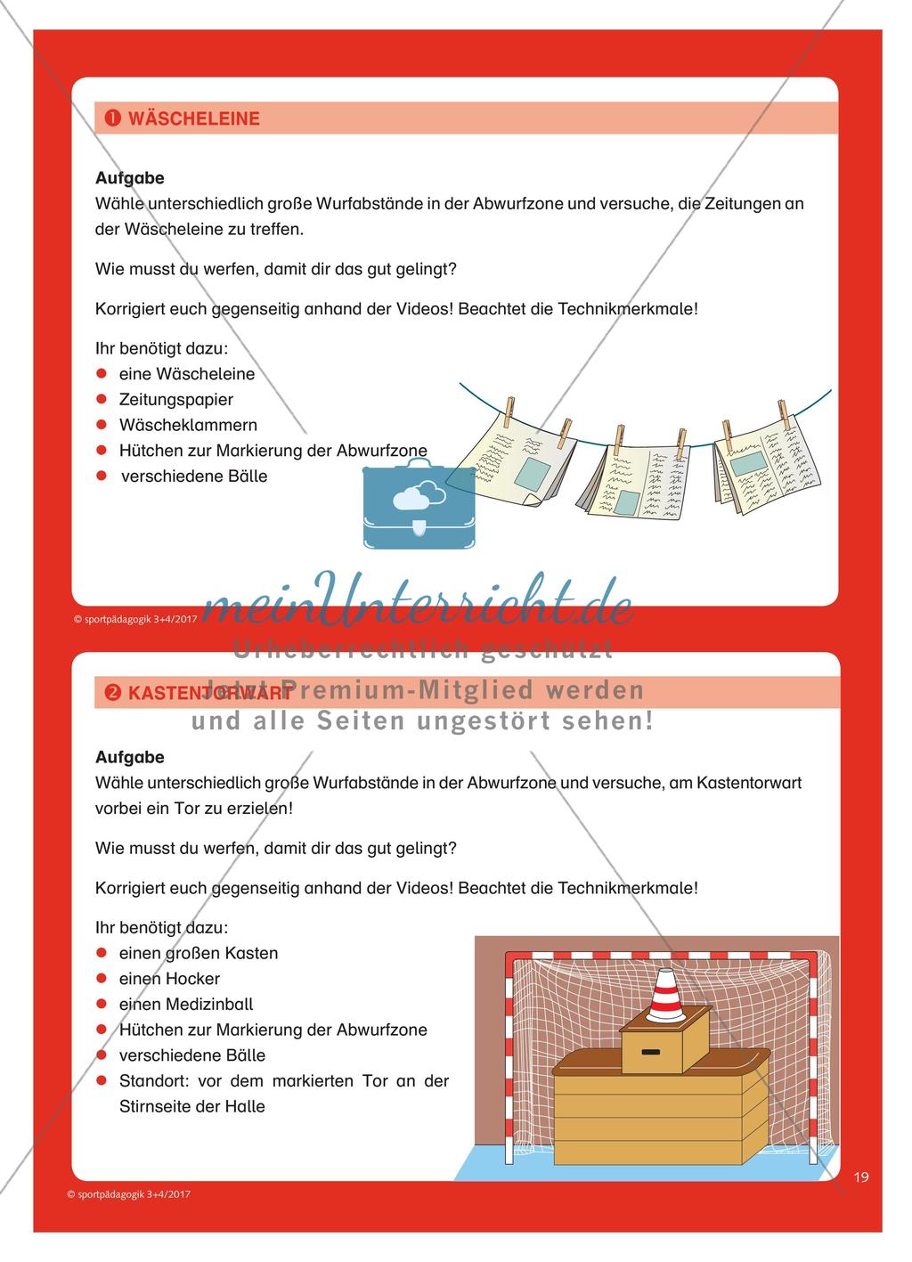 „Voll die gute Bogenspannung“ - Schülerinnen und Schüler üben die Technik des Schlagwurfs an Stationen, dabei filmen sie sich mit Tablets und korrigieren sich auf Basis der Videos gegenseitig Preview 4