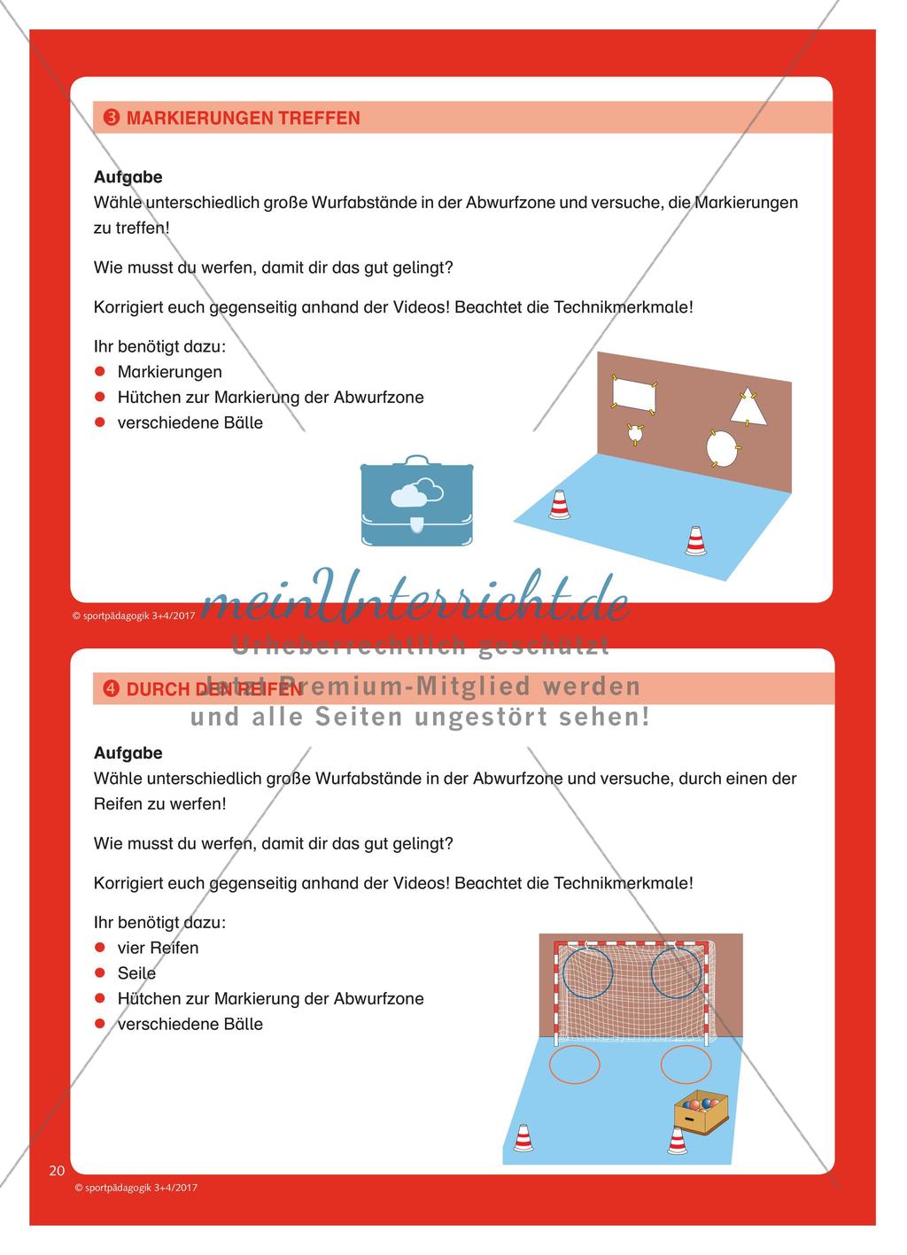 „Voll die gute Bogenspannung“ - Schülerinnen und Schüler üben die Technik des Schlagwurfs an Stationen, dabei filmen sie sich mit Tablets und korrigieren sich auf Basis der Videos gegenseitig Preview 5