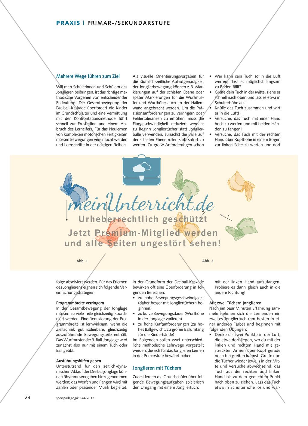Kleine Zirkus-Jongleure - Neben hohen koordinativen Anforderungen hat Jonglieren auch positive Auswirkungen auf die kogitive Entwicklung – ein Grund mehr, es bereits im Grundschulalter zu erlernen Preview 3