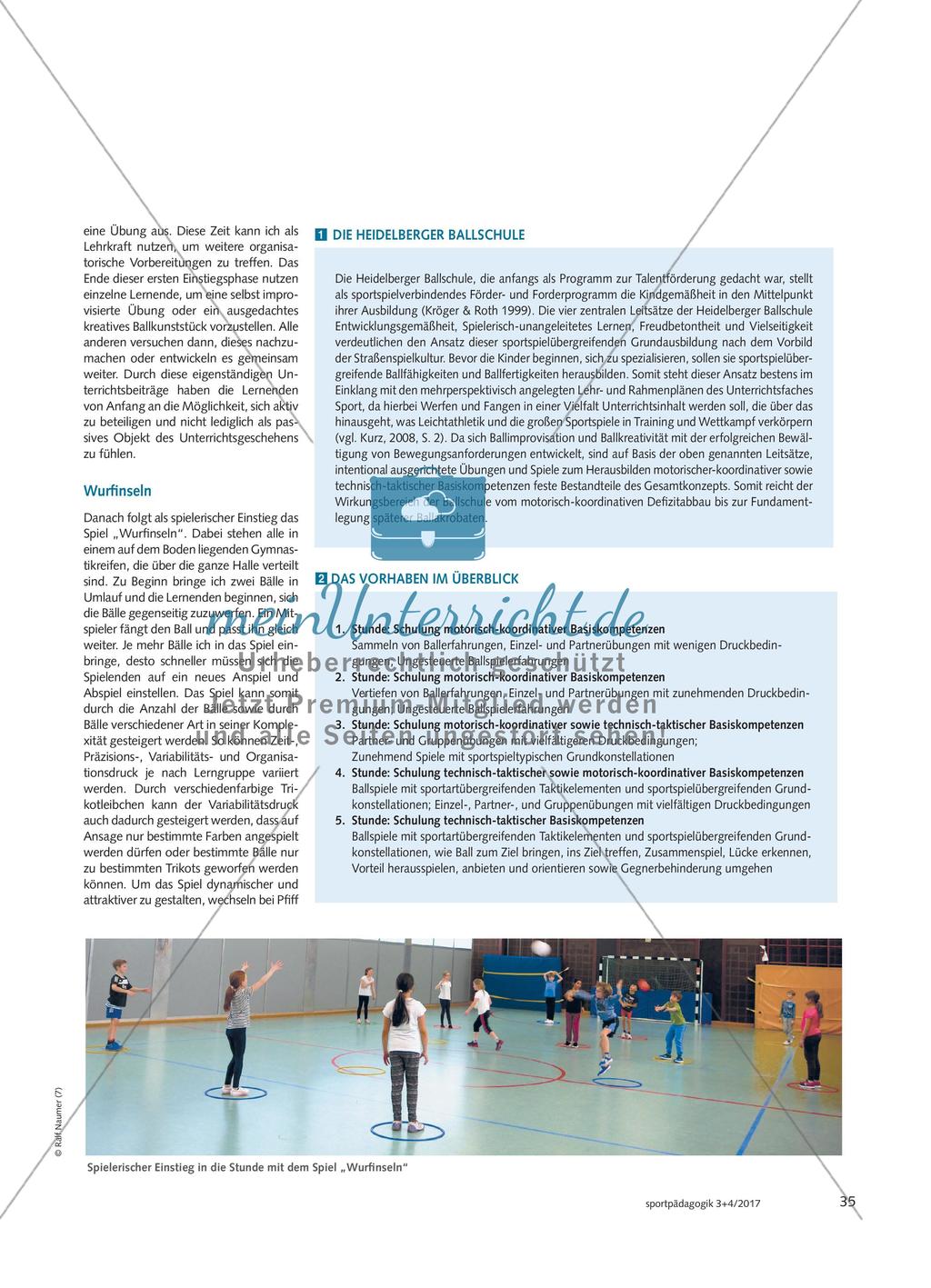 Unser Ball, unser Spiel - Im Rahmen der Heidelberger Ballschule entwickeln Schülerinnen und Schüler Basiskompetenzen im Werfen und Fangen und gestalten als Akteure ihren Unterricht mit Preview 2