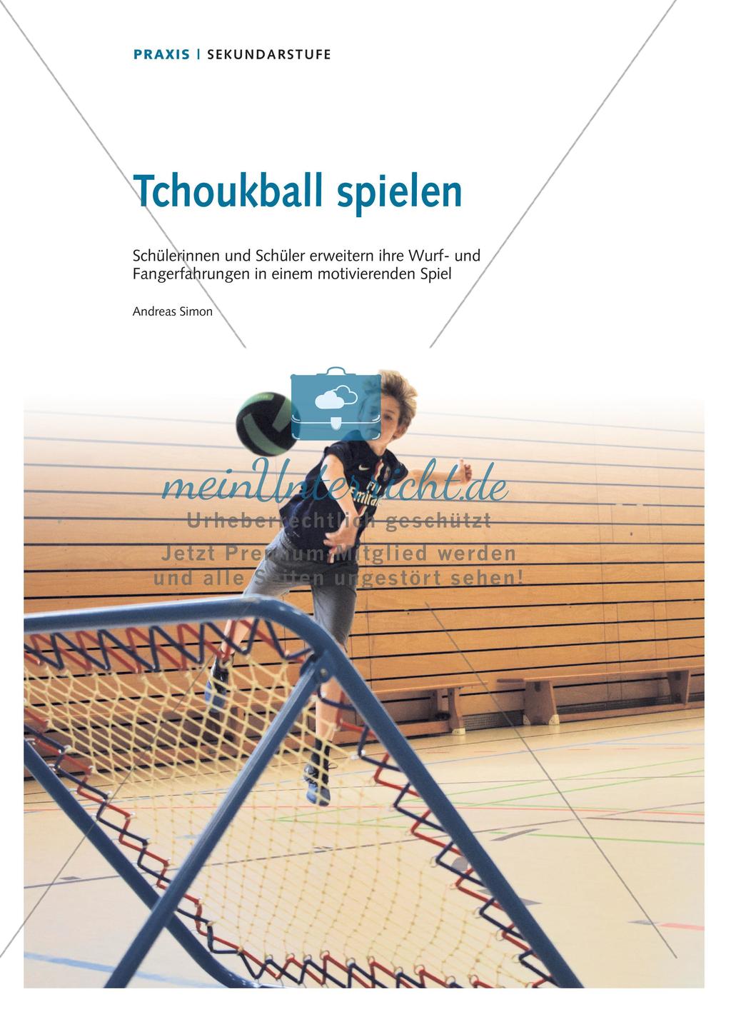 Tchoukball spielen - Schülerinnen und Schüler erweitern ihre Wurf- und Fangerfahrungen in einem motivierenden Spiel Preview 1