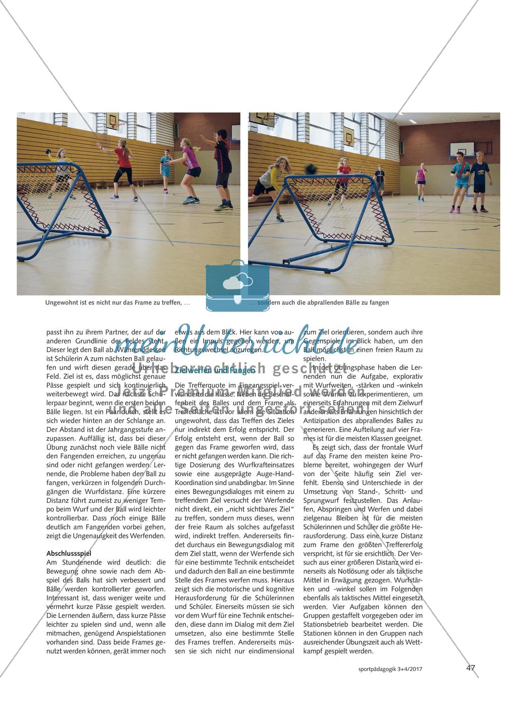 Tchoukball spielen - Schülerinnen und Schüler erweitern ihre Wurf- und Fangerfahrungen in einem motivierenden Spiel Preview 4