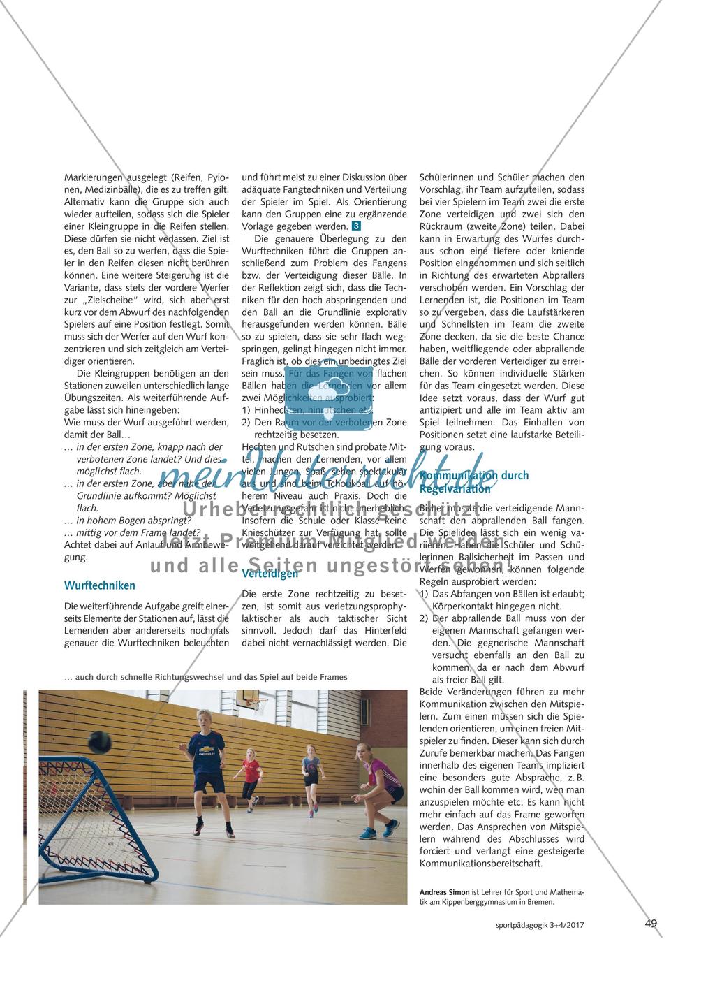 Tchoukball spielen - Schülerinnen und Schüler erweitern ihre Wurf- und Fangerfahrungen in einem motivierenden Spiel Preview 6