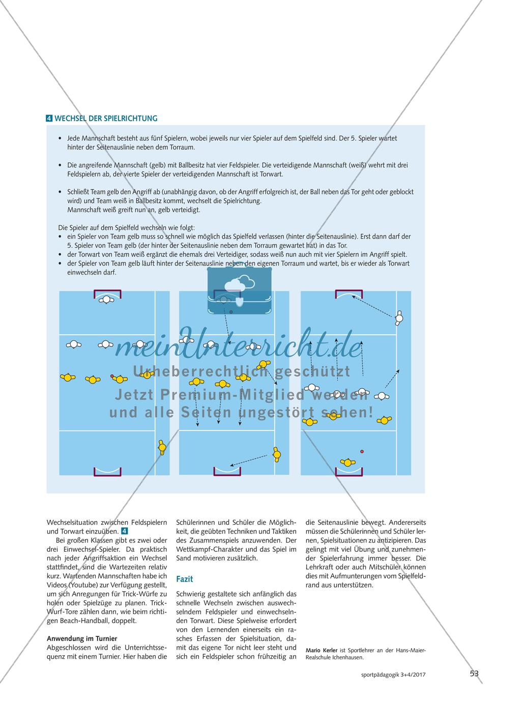 Beach-Handball - Ein motivierendes Spiel, in dem schnelles Umschalten gefragt ist, bei dem es auf spektakuläre Würfe ankommt und das sich nicht nur auf Sand spielen lässt Preview 4