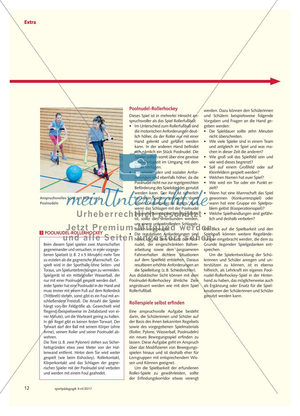 Rollerfahren im Sportunterricht - Mehrperspektivisch angelegte Unterrichtsbausteine Preview 12