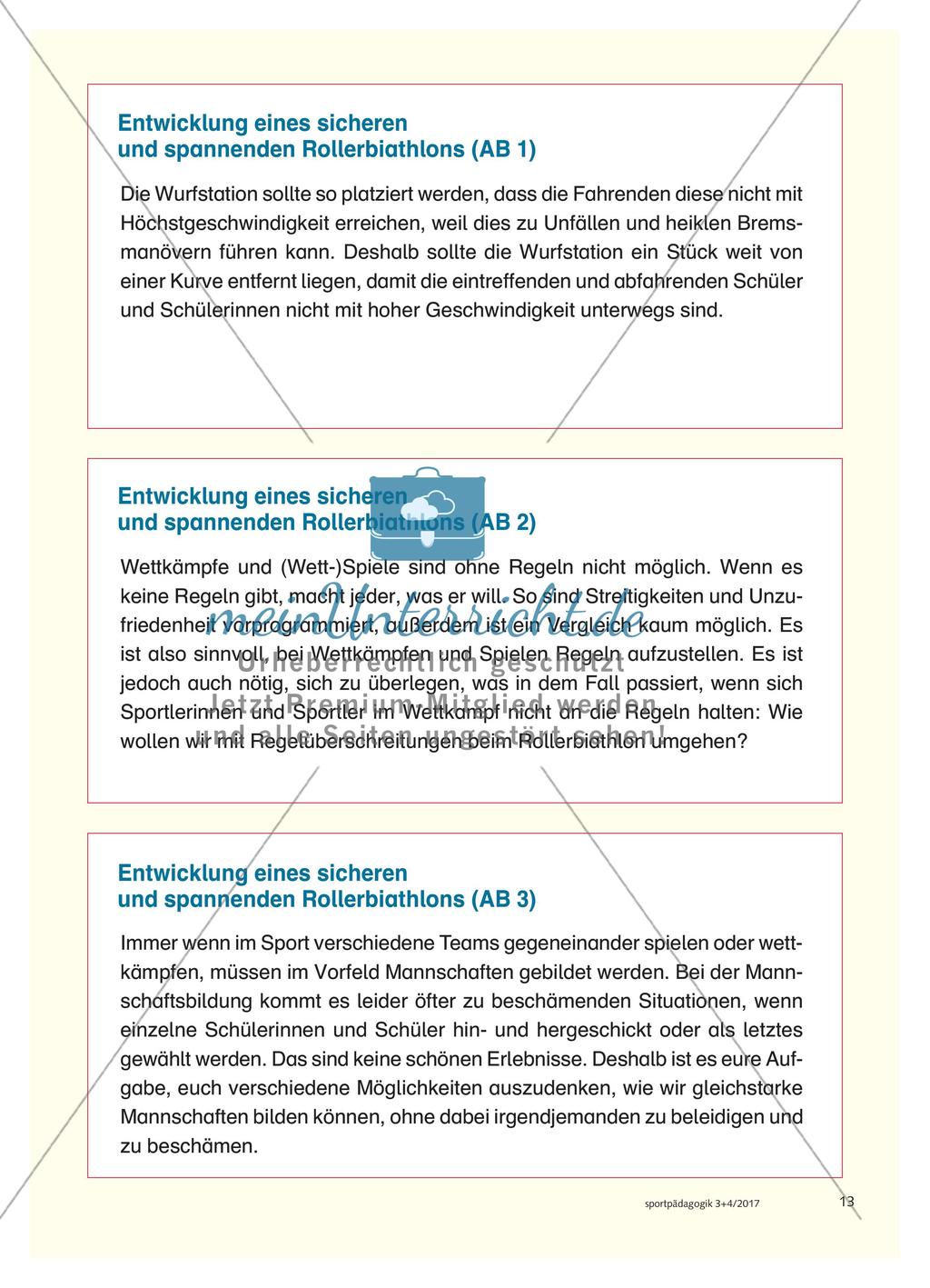 Rollerfahren im Sportunterricht - Mehrperspektivisch angelegte Unterrichtsbausteine Preview 13