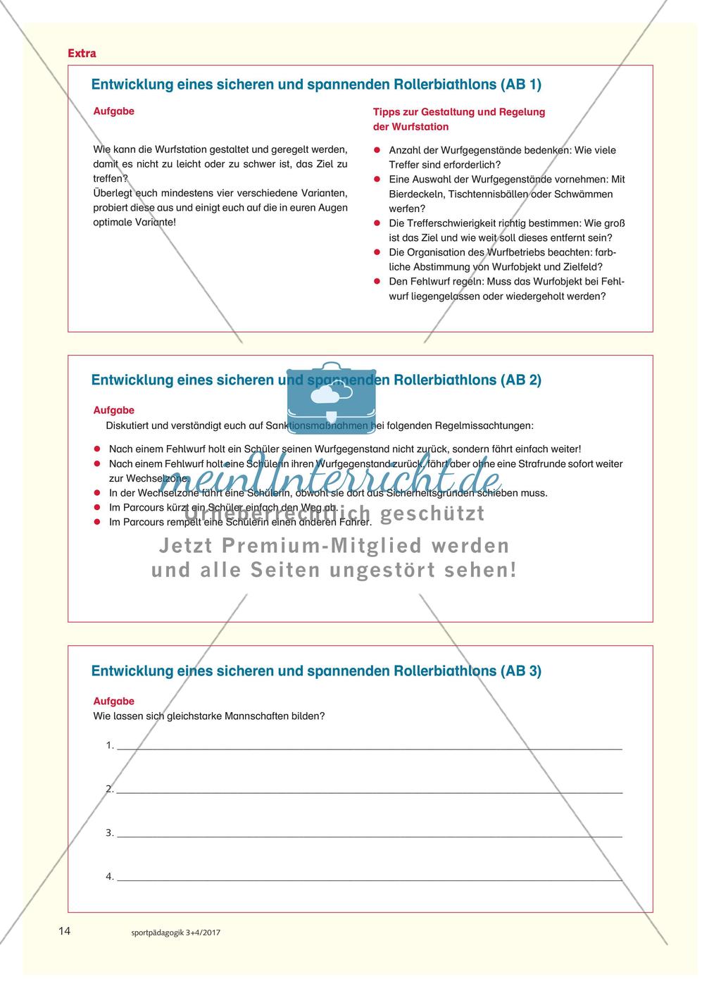Rollerfahren im Sportunterricht - Mehrperspektivisch angelegte Unterrichtsbausteine Preview 14
