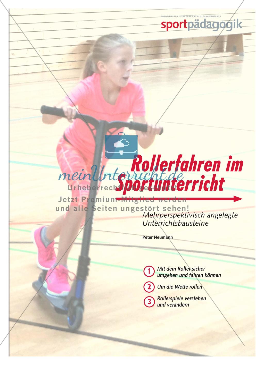 Rollerfahren im Sportunterricht - Mehrperspektivisch angelegte Unterrichtsbausteine Preview 1