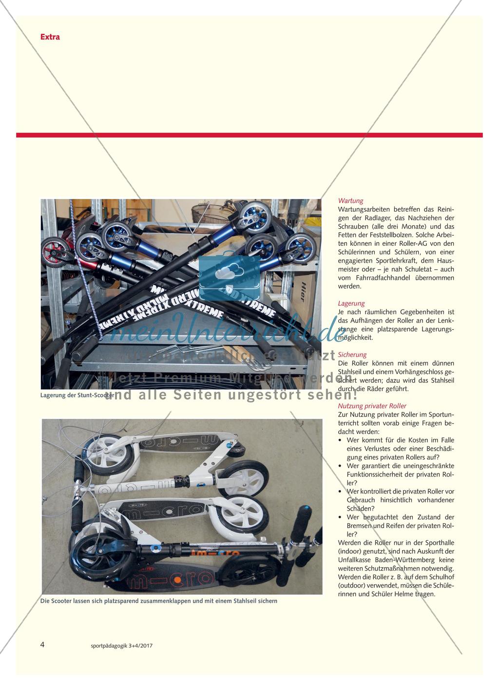 Rollerfahren im Sportunterricht - Mehrperspektivisch angelegte Unterrichtsbausteine Preview 4