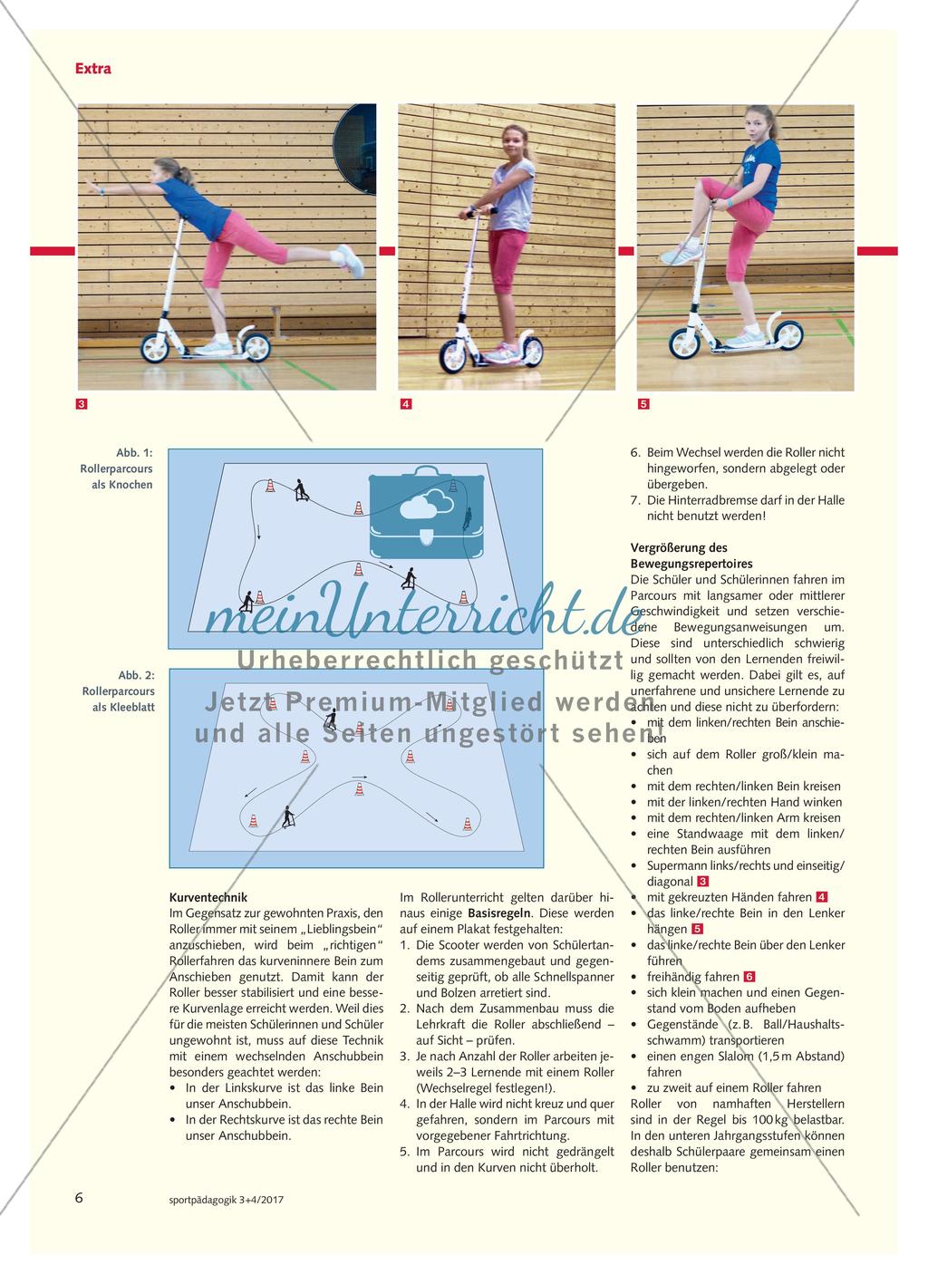 Rollerfahren im Sportunterricht - Mehrperspektivisch angelegte Unterrichtsbausteine Preview 6