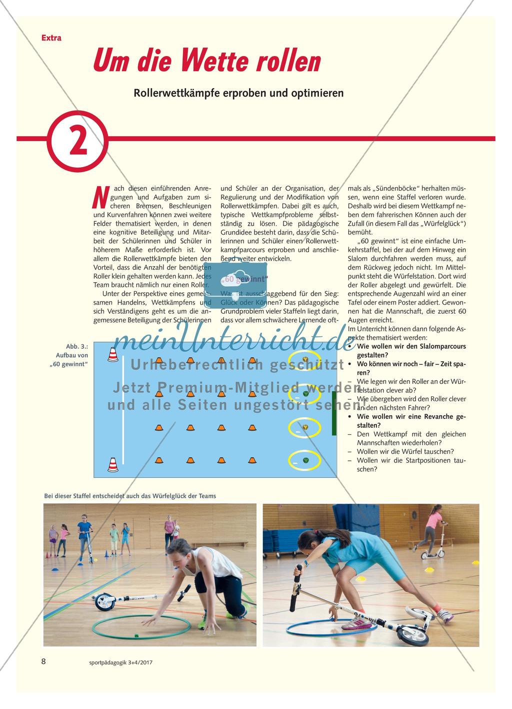 Rollerfahren im Sportunterricht - Mehrperspektivisch angelegte Unterrichtsbausteine Preview 8