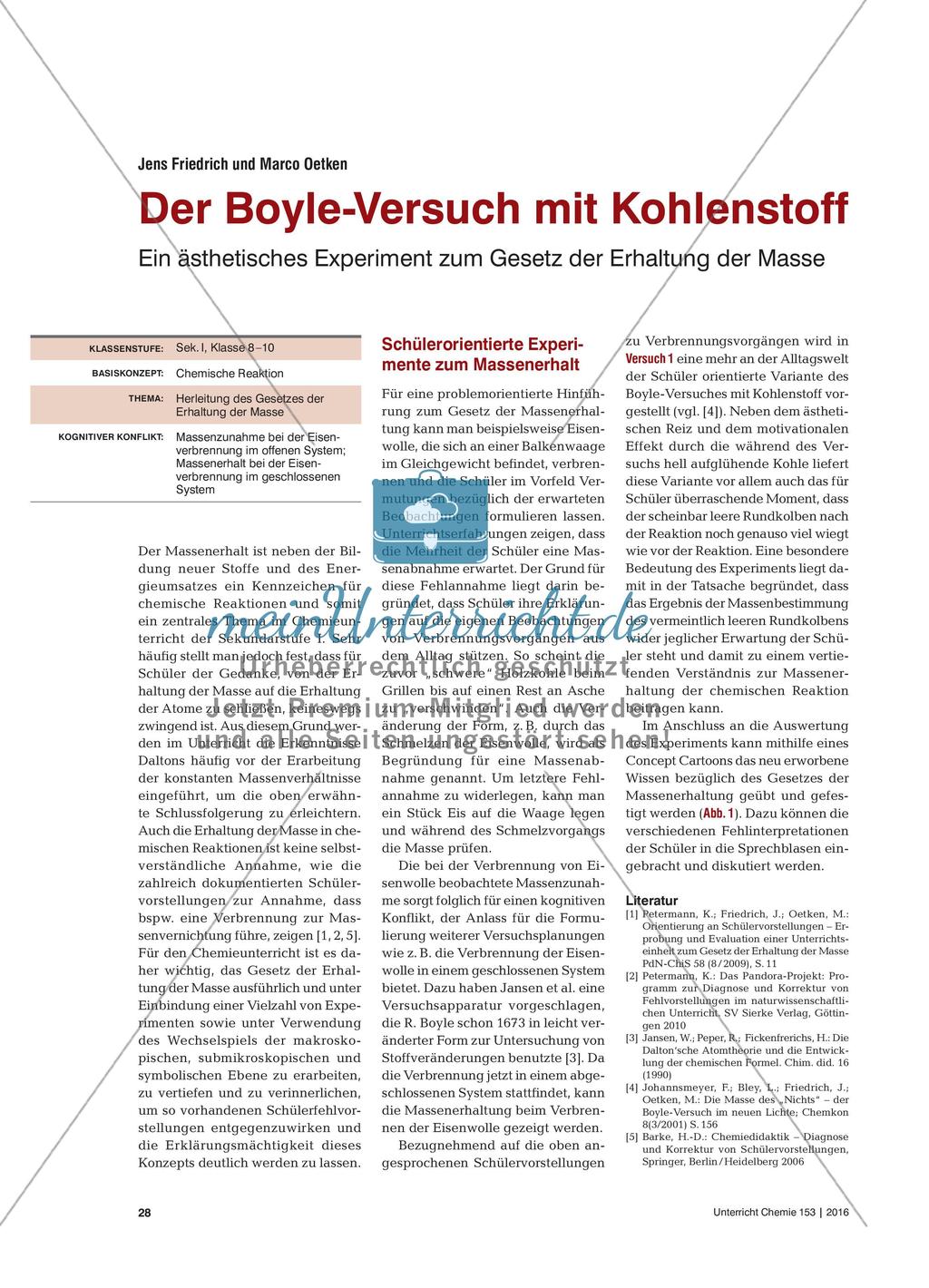 Der Boyle-Versuch mit Kohlenstoff - Ein ästhetisches Experiment zum Gesetz der Erhaltung der Masse Preview 1